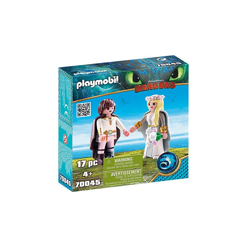 Playmobil Dragons 70045 Astrid et Harold en tenue de mariage