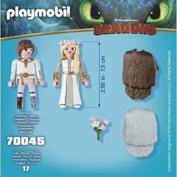 Playmobil Dragons 70045 Astrid et Harold en tenue de mariage